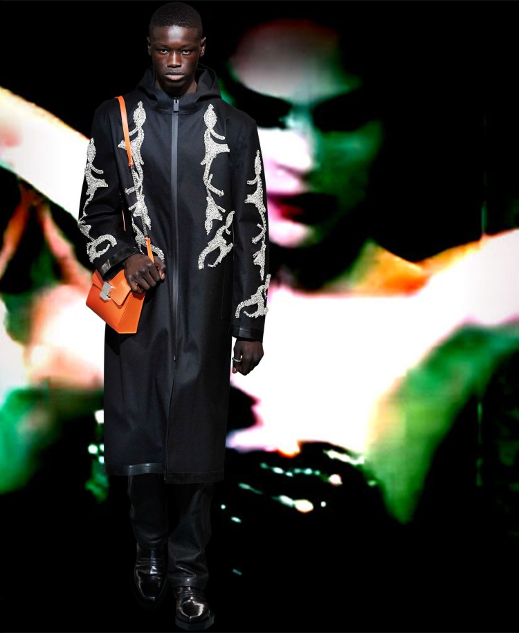 black coat w jewerly